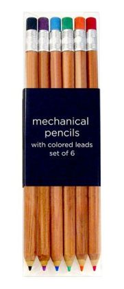 Mechanical Pencils with Colored Leads set of 6