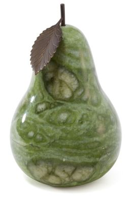 Autumn Green Pear Italian Alabaster Bookend - 1 Piece (7