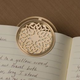 Turkmenistan Round Bookmark in 24KT Gold Plate