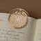 Turkmenistan Round Bookmark in 24KT Gold Plate
