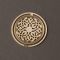Turkmenistan Round Bookmark in 24KT Gold Plate