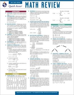 Quick Access: Math Review