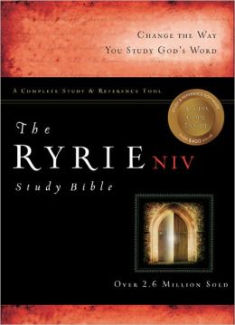 Ryrie NIV Study Bible Bonded Leather Burgundy- Red Letter