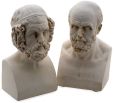 Product Image. Title: Homer and Aristotle Cast Marble Bookends Set of 2