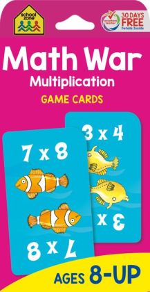 Math War Multiplication Game Cards School Zone Publishing Company Staff
