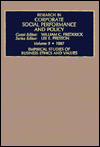 Research in Corporate Social Performance and Policy: Empirical Studies of Business ETH and Values