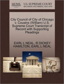 City Council Of City Of Chicago V. Cousins (William) U.S. Supreme Court Transcript Of Record With Supporting Pleadings