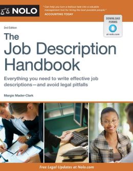The Job Description Handbook Margie Mader-Clark