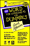 Word for Windows 95 for Dummies: Quick Reference