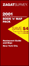 Zagat Survey: New York City Map/Book Pack 2001