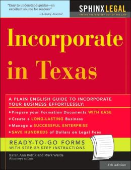 Incorporate in Texas