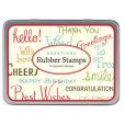 Product Image. Title: Greetings Rubber Stamps