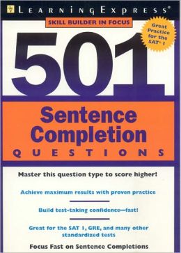 501 Sentence Completion Questions Learningexpress Editors