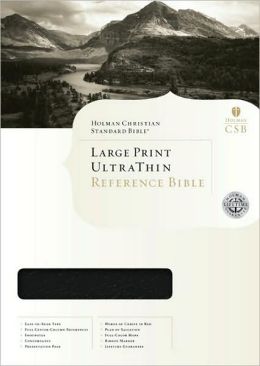 HCSB Large Print Ultra Thin Reference Bible: Holman Christian Standard Bible, black bonded leather