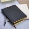 Black Bonded Leather Journal 9.75" x 7.5"