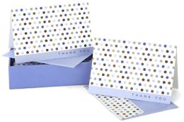 Blue Dots Thank You Notes Set Of 14