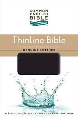 CEB Common English Thinline Bible Genuine Leather Cowhide Black Common English Bible
