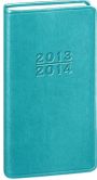 Book Cover Image. Title: 2014 18-Month Weekly Pocket Blue Metal Kid Planner Calendar, Author: Gallery Leather