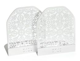 White Decorative Metal Bookends Set of 2 ( 4.3/4