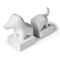 Jonathan Adler Dachshund White Resin Bookends- 2 Pieces