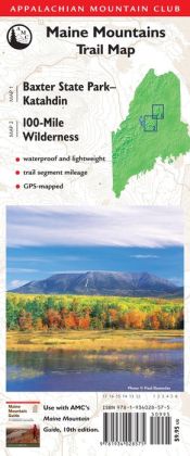 AMC Map: Baxter State Park - Katahdin and 100-Mile Wilderness: Maine Mountains Trail Map Appalachian Mountain Club Books